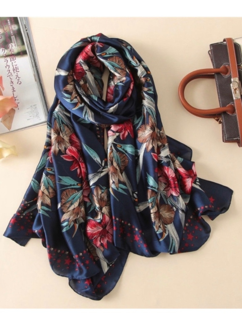 NWT SILK SCARF LUXURY STYLE STOLES WOMEN HEADBAND BAND STOLEN SHAWL PASHMINA